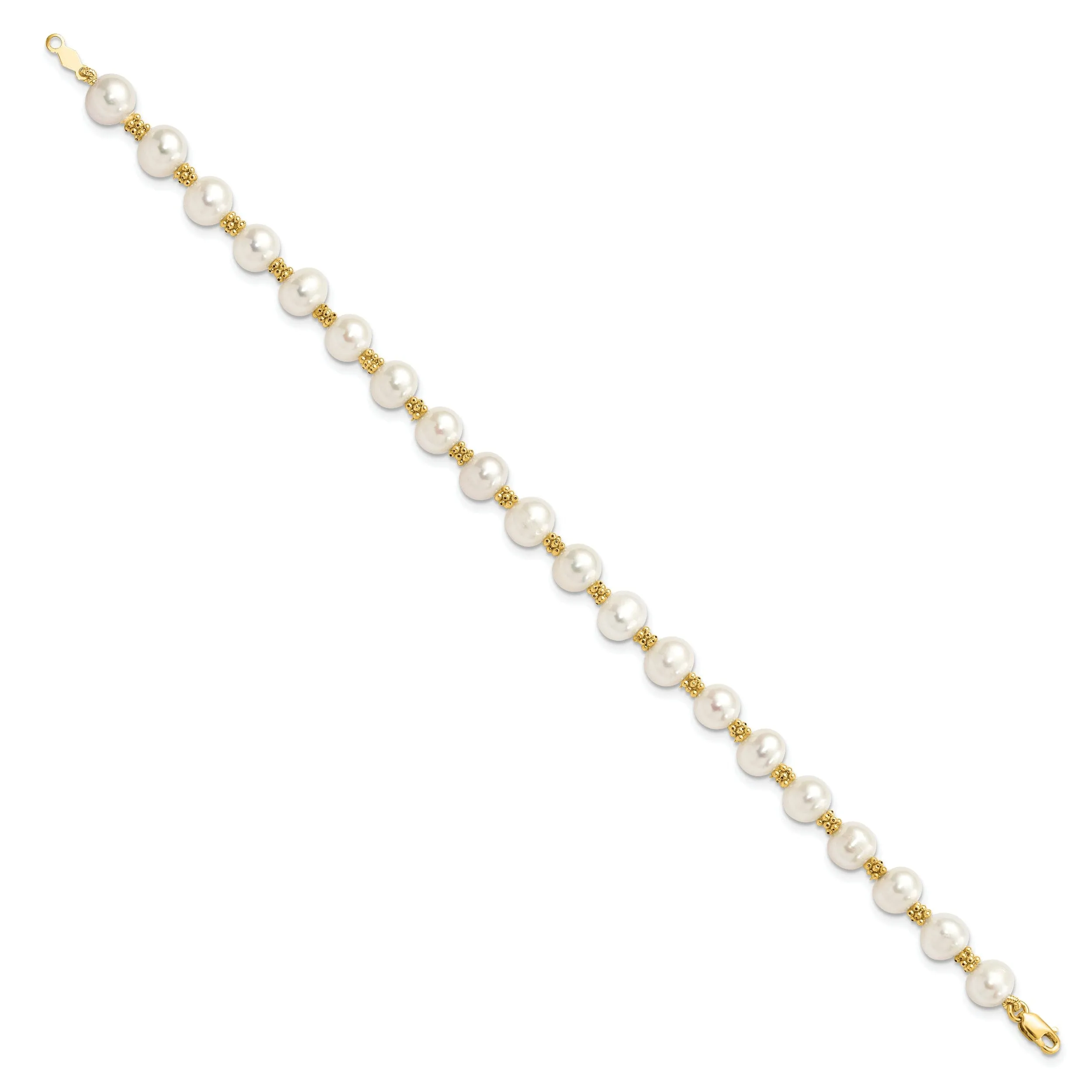 14k Yellow Gold Yellow Gold Pearl Bracelet