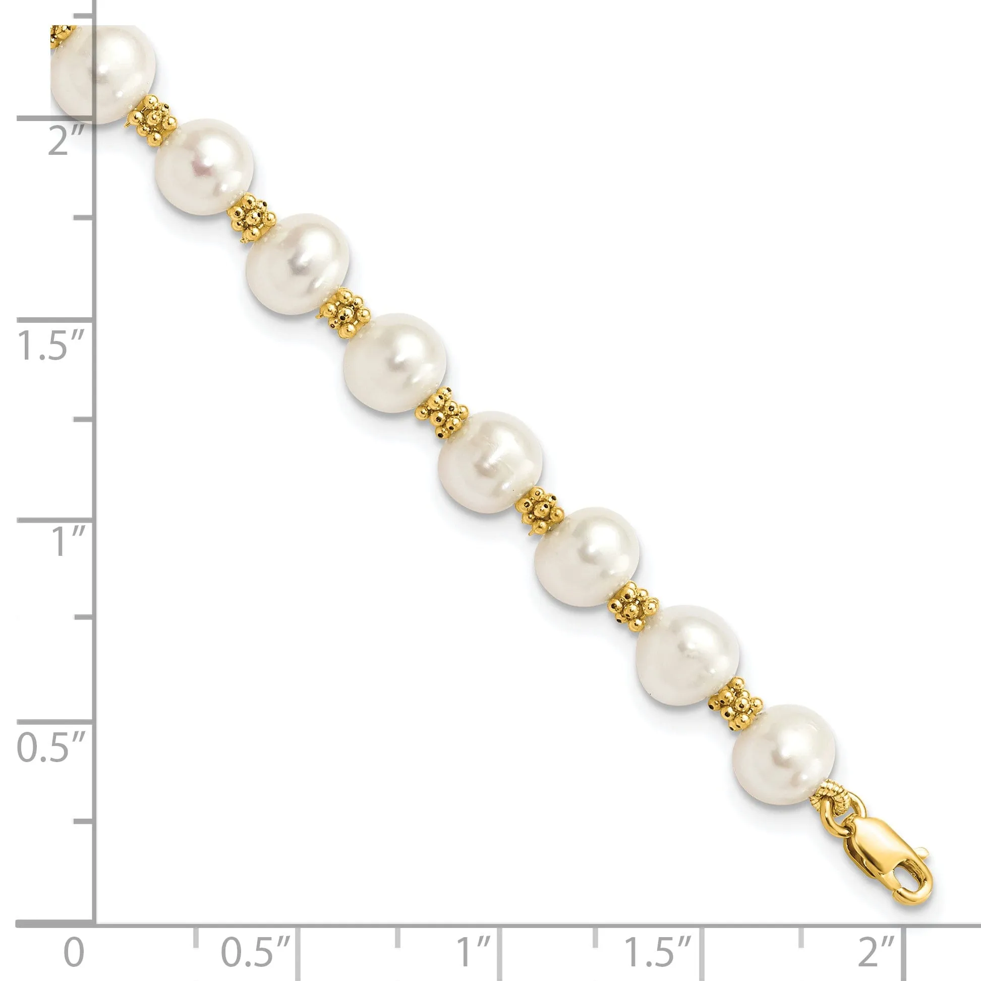 14k Yellow Gold Yellow Gold Pearl Bracelet
