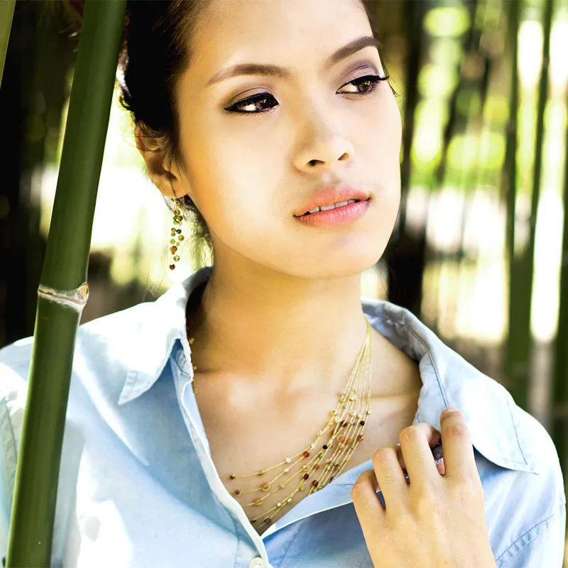 Akha Necklace in Sunrise Shell