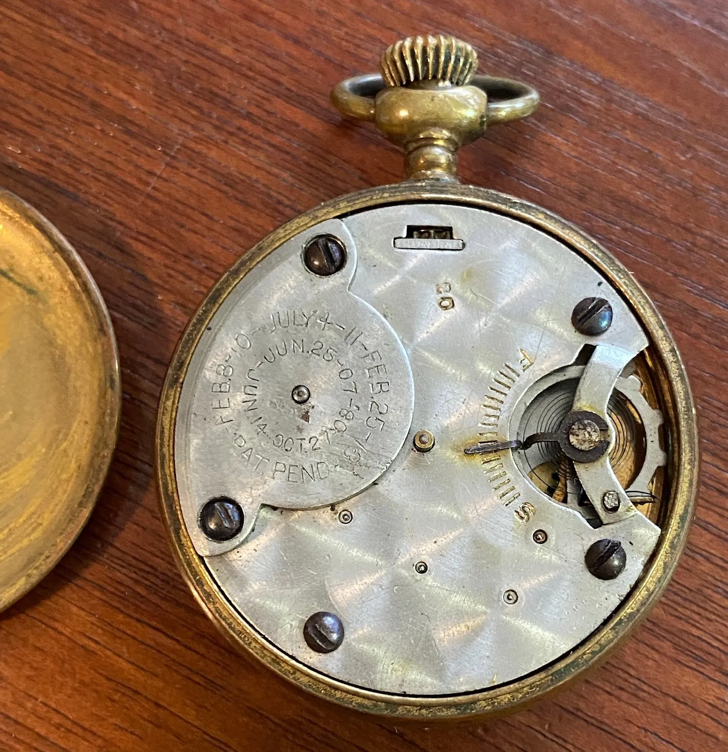 Antique Leonard Duchess Pocket Watch Gold Tone Hunter