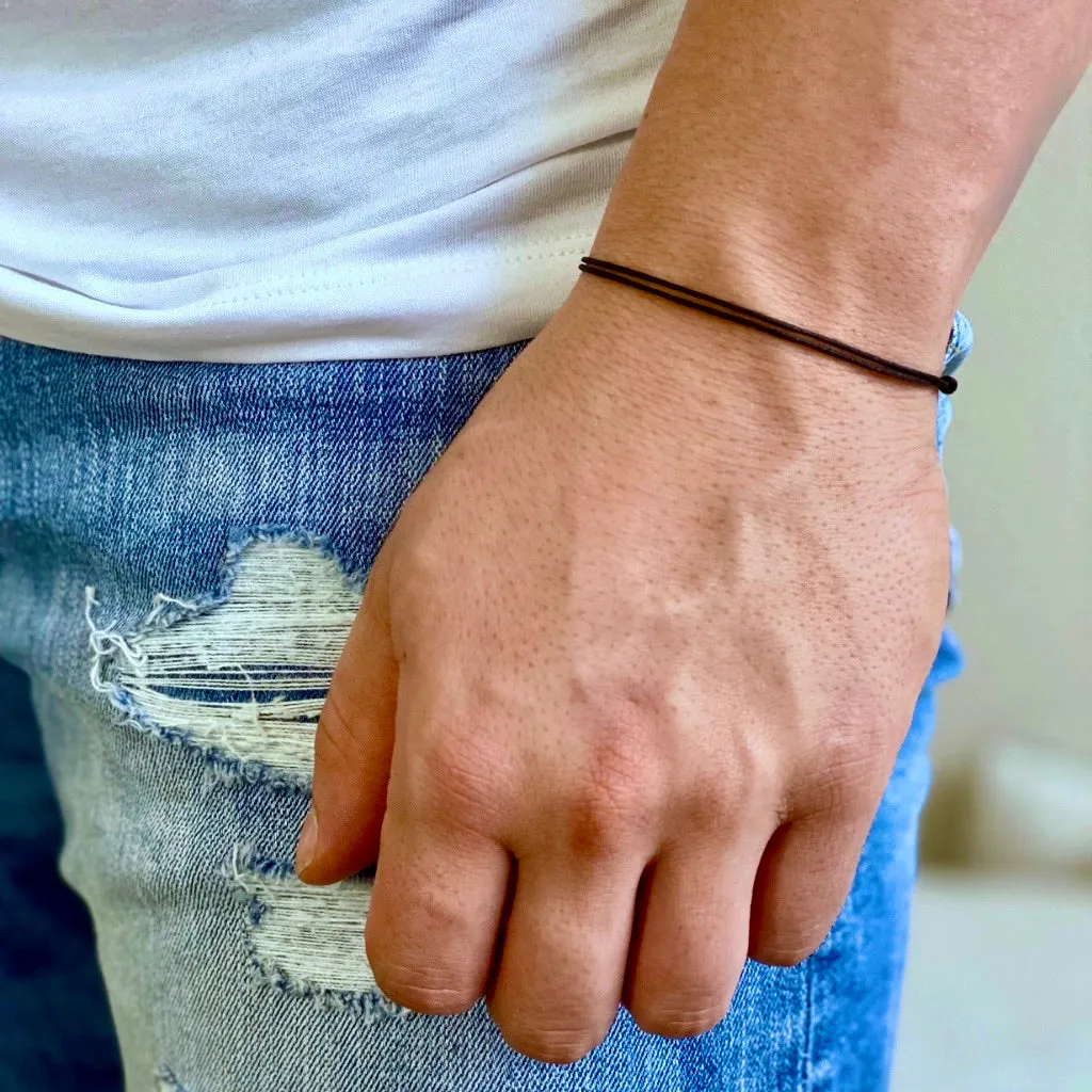 Black Adjustable Cord Bracelet