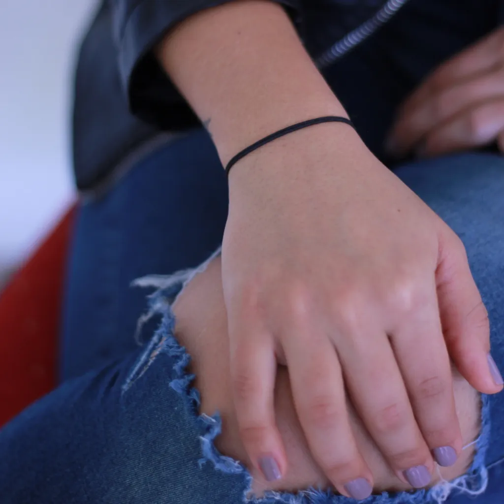 Black Adjustable Cord Bracelet