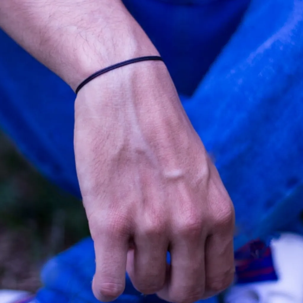 Black Adjustable Cord Bracelet