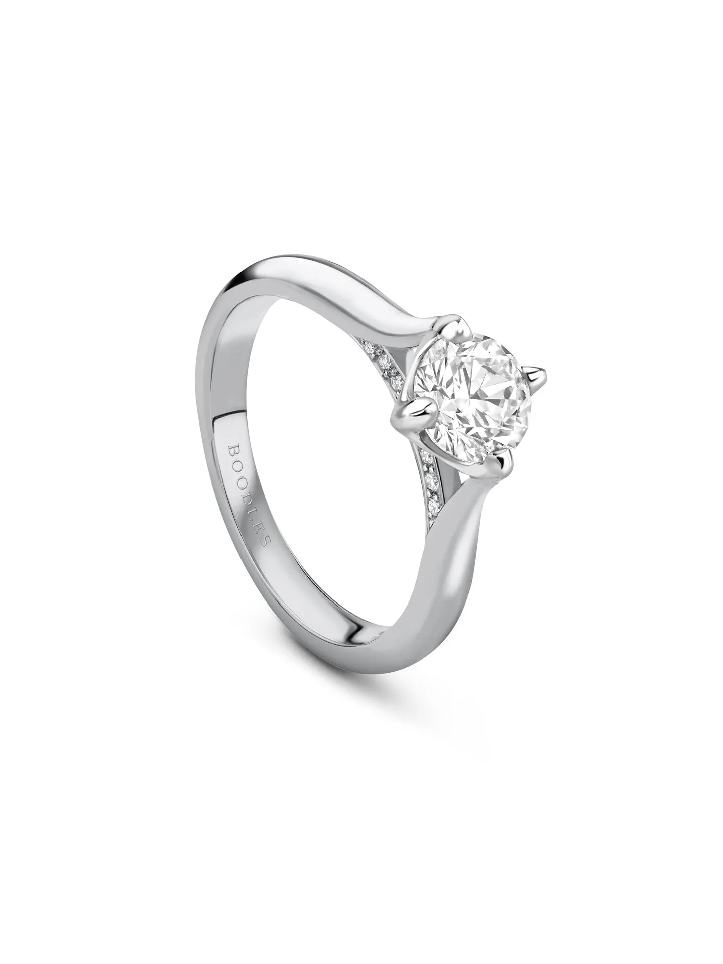 Boodles Brilliance Platinum Diamond Engagement Ring 0.9 Carat GVS2