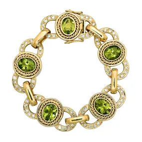 Bracelet- Peridot And Diamond