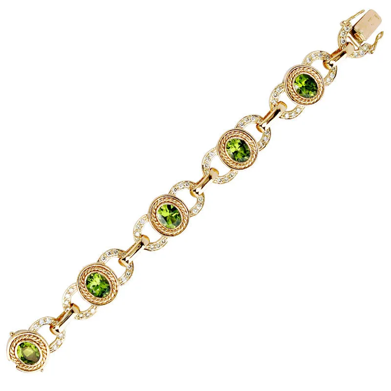 Bracelet- Peridot And Diamond