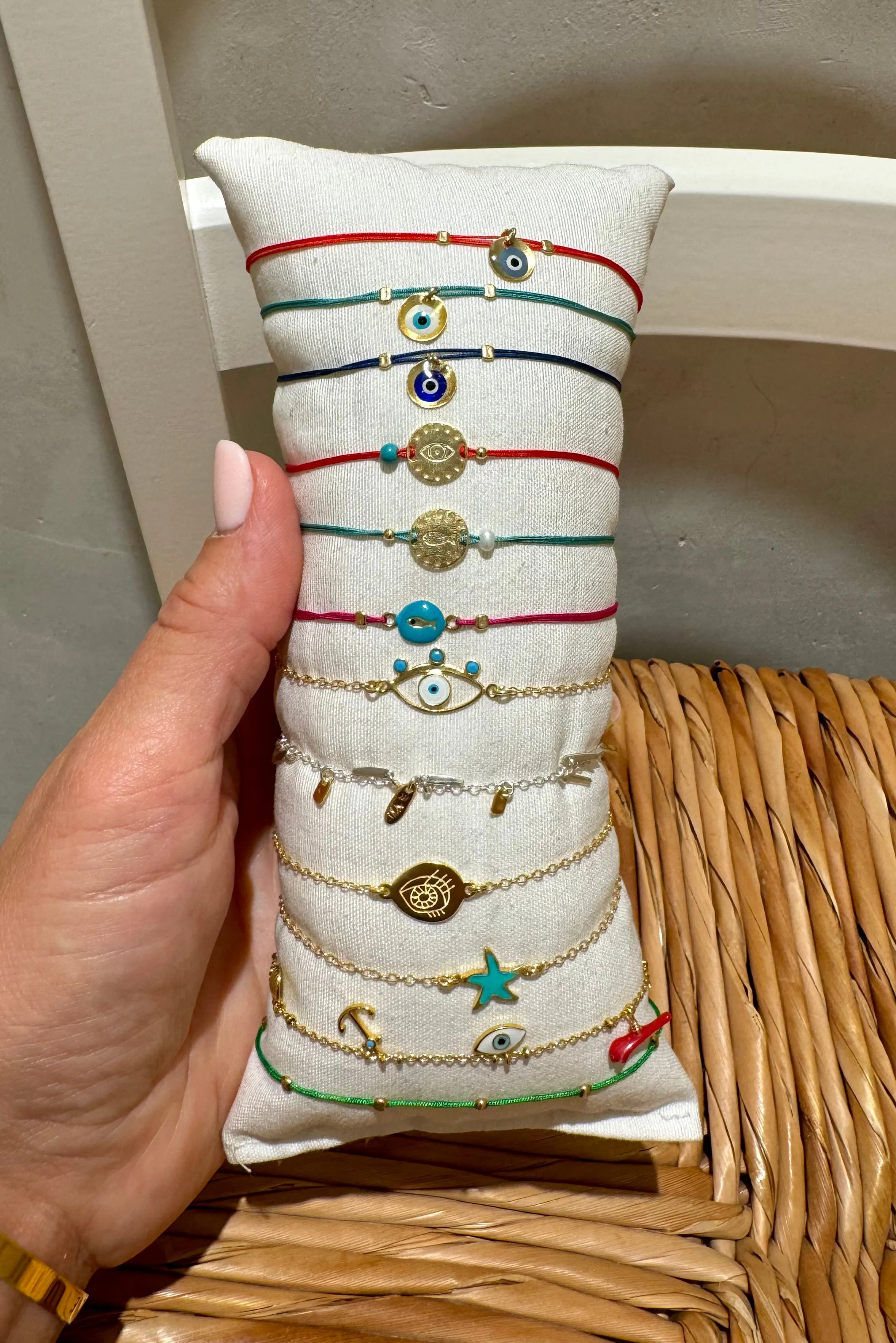 BRACELET "PSARI" FUCHSIA/TURQUOISE