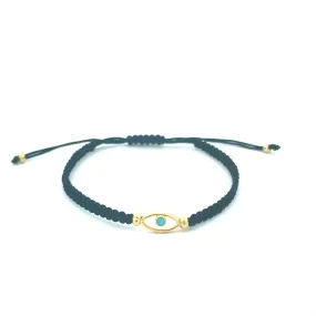 Evil Eye Turquoise Braided Bracet