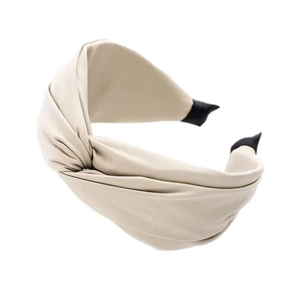 Faux Leather Cross Headband 人造皮交叉頭箍