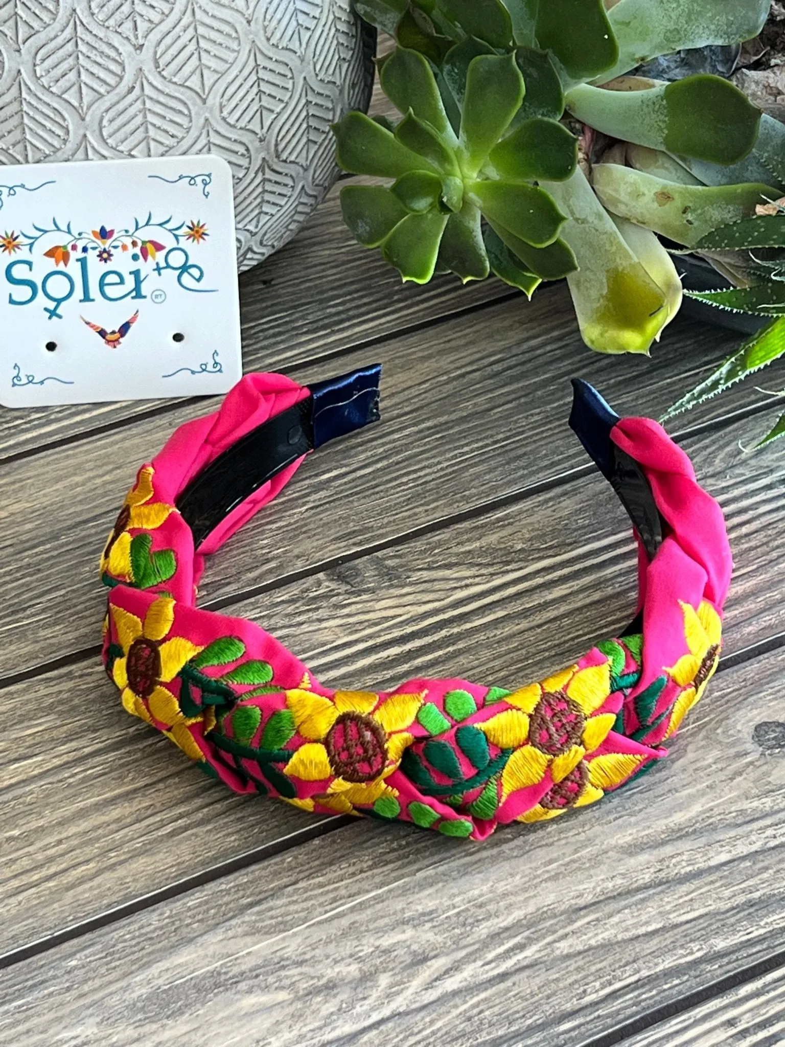 Girasol Embroidered Headband