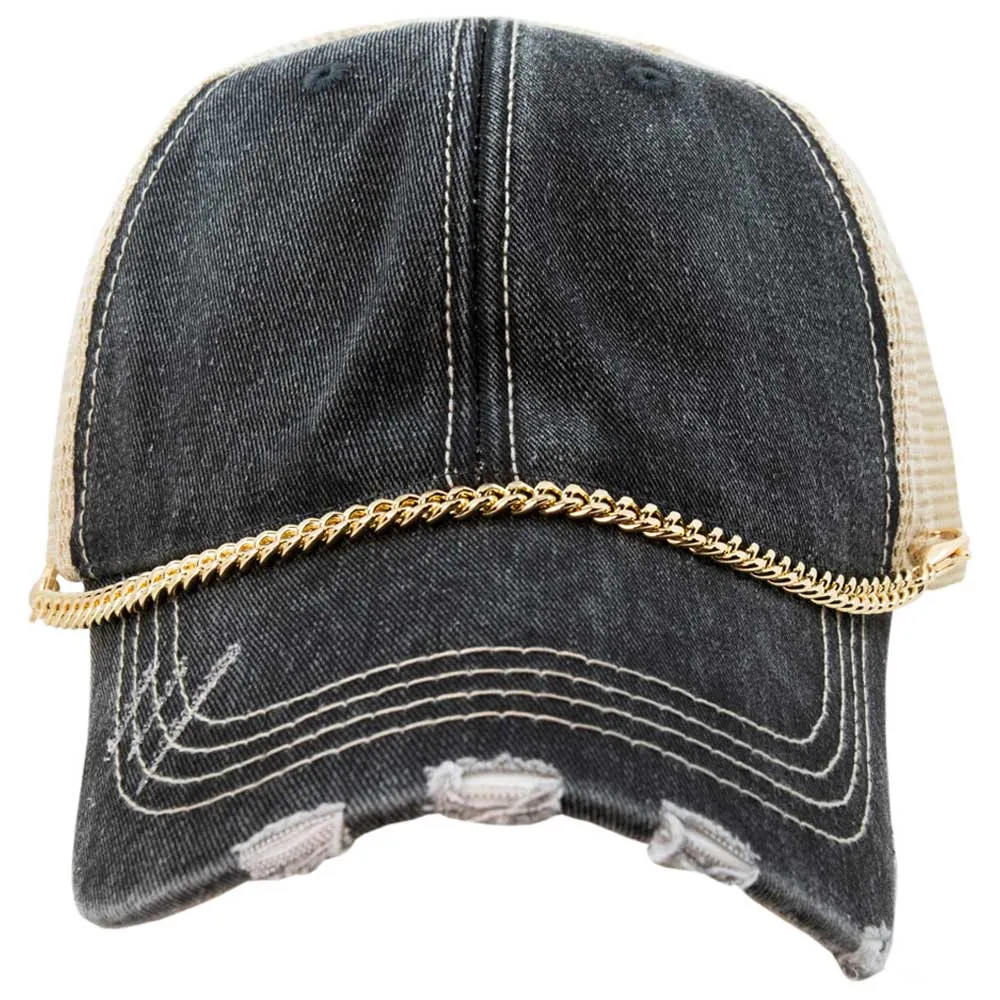 Gold Curb Wholesale Chain for Hats
