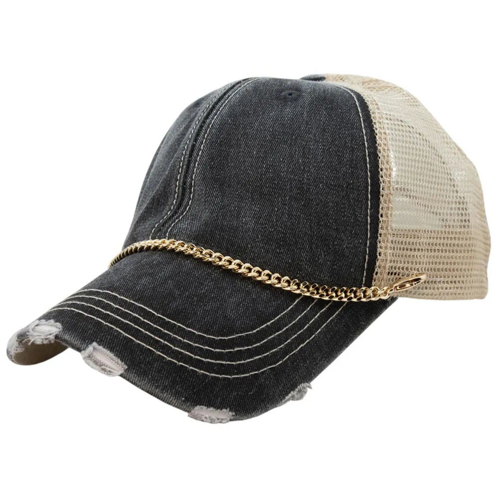 Gold Curb Wholesale Chain for Hats
