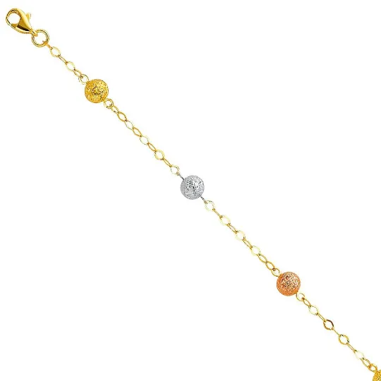 Gold Snow Ball Chain Bracelet Model-AB0187