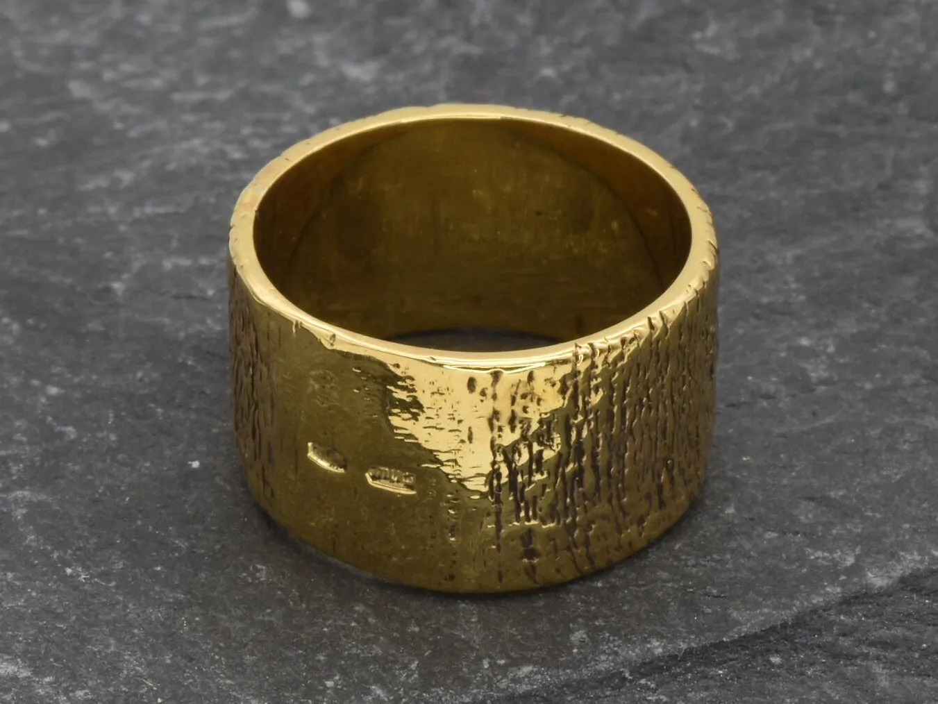 Gold Textured Ring - Gold Chunky Ring - Gold Rustic Ring
