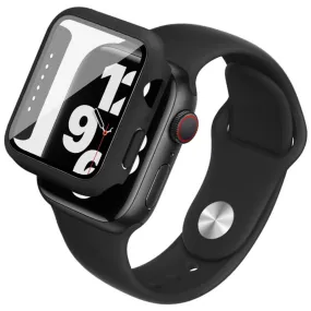 IMAK Apple Watch (40mm) silicone cover with watch strap   tempered glass - Black