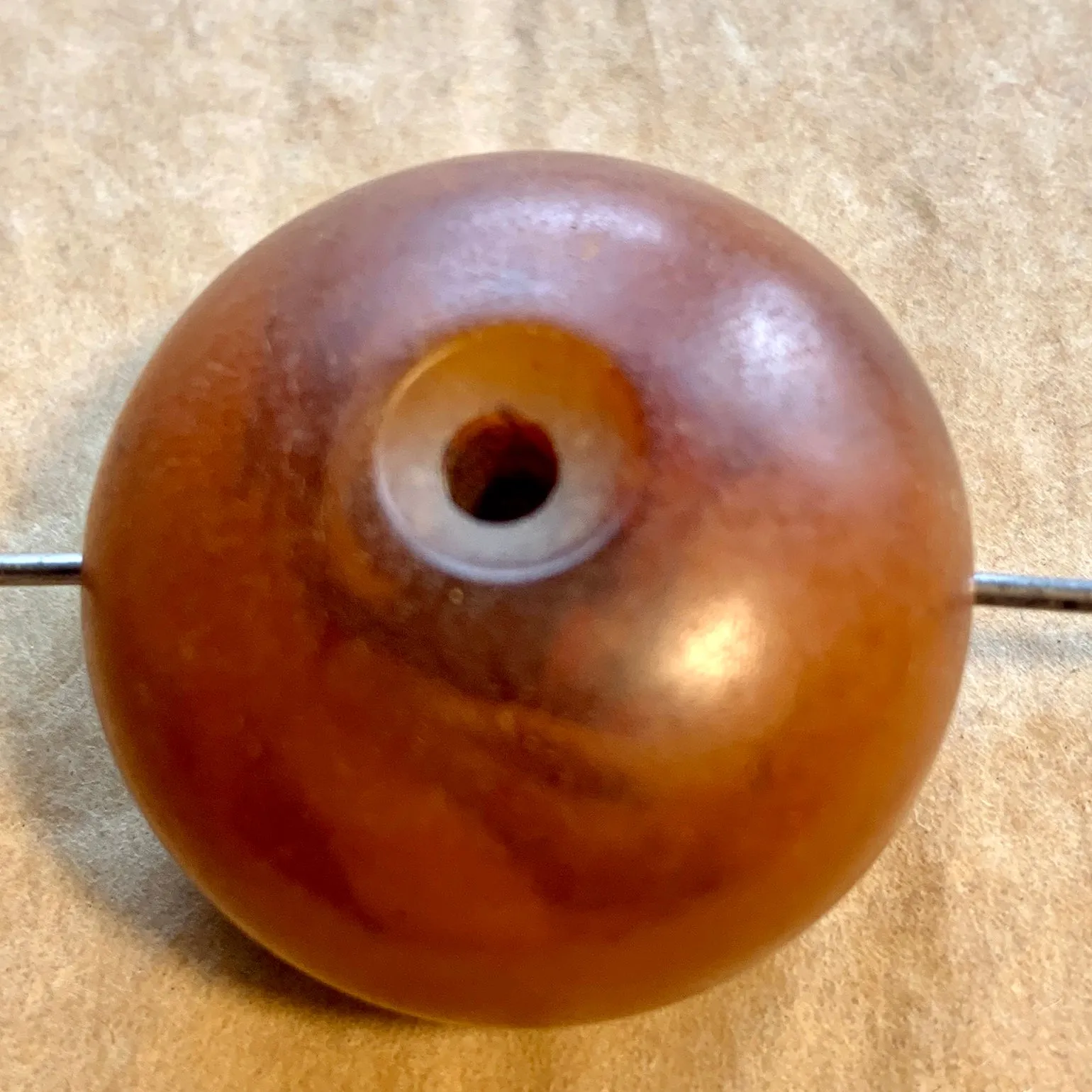 Large German Resin Amber Bead