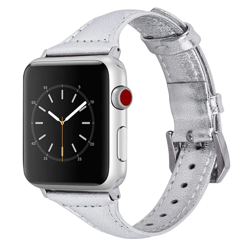 Leather Band for Apple Watch 38/40/41mm & 42/44/45mm
