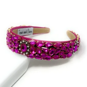 Mabel Embellished Fuchsia Baroque Headband