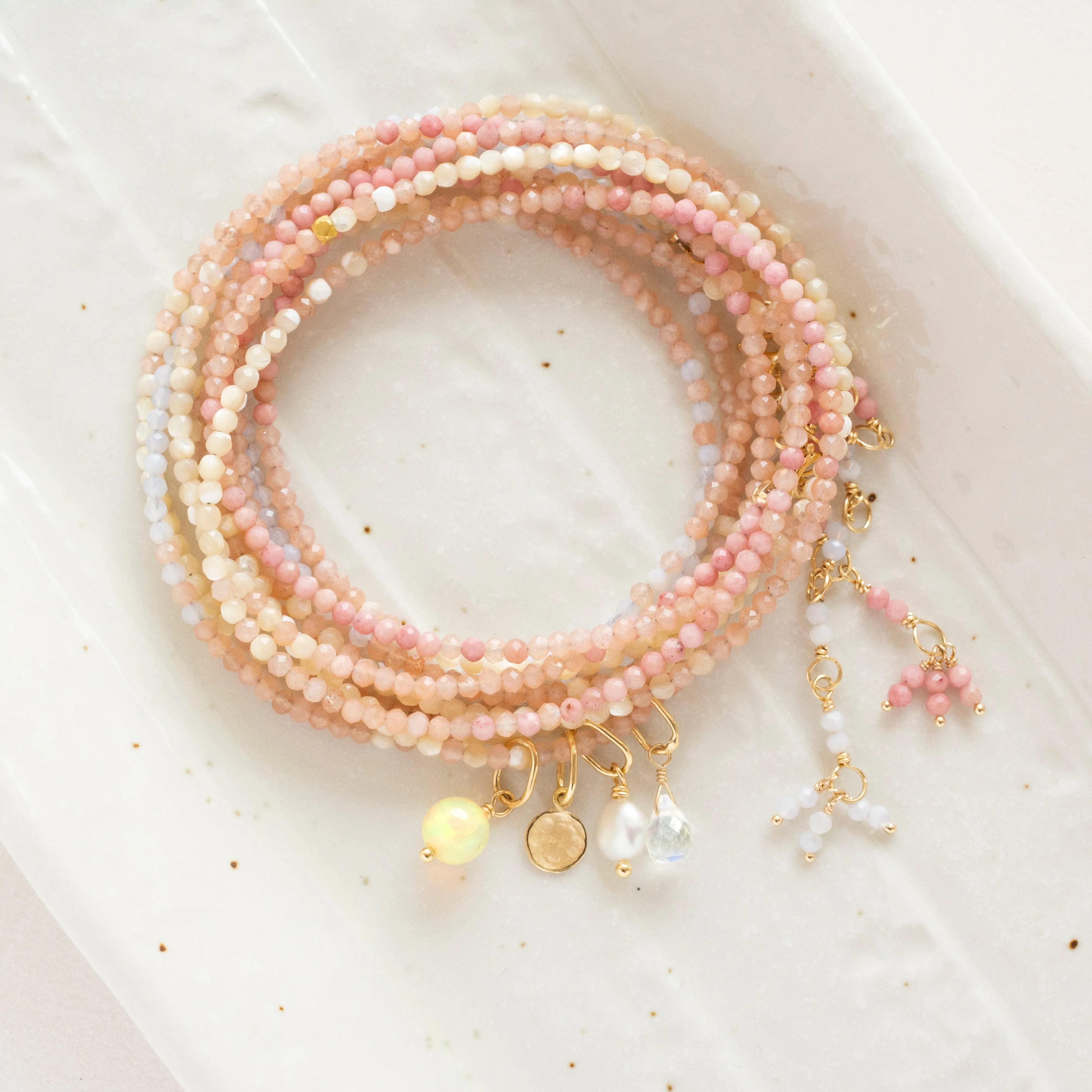 Moonstone Briolette Charm