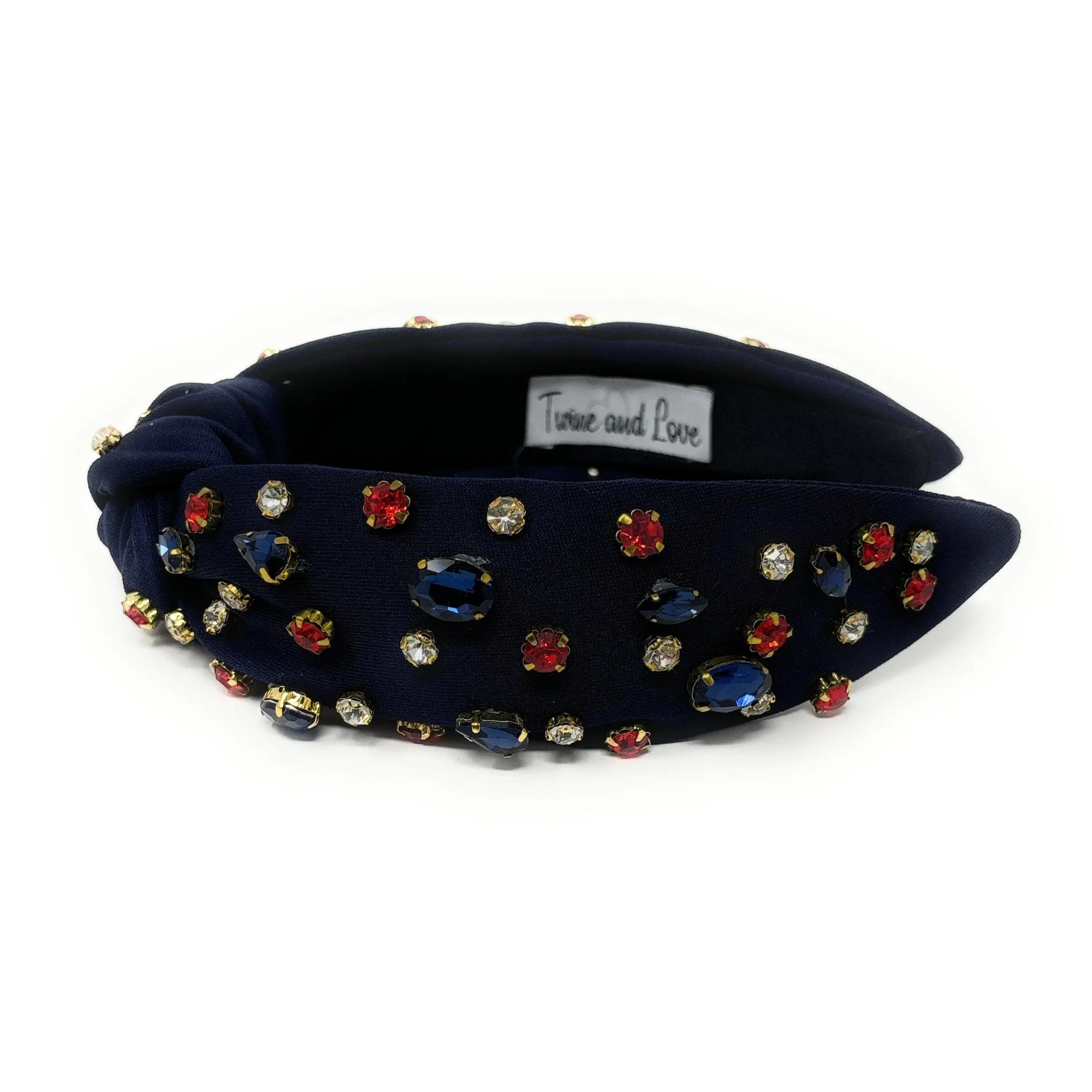 Navy Blue Jeweled Headband