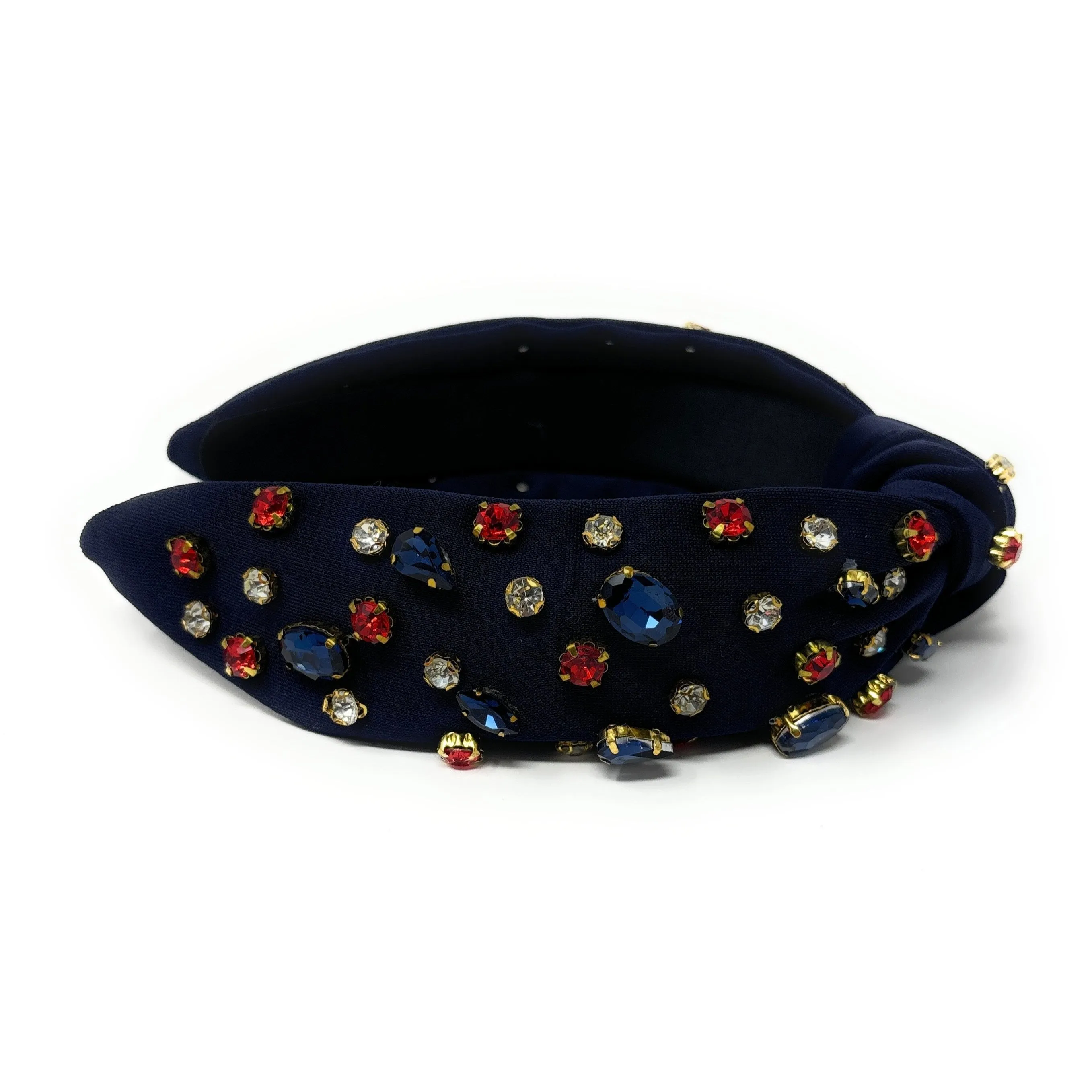 Navy Blue Jeweled Headband