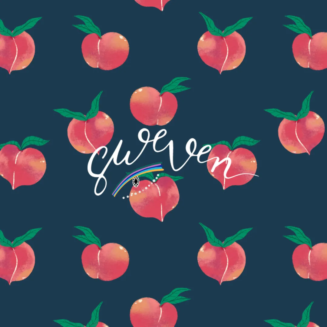 Peach Navy - Tie Headband