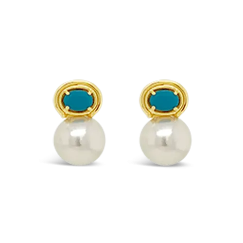 Pearl & Turquoise Earrings