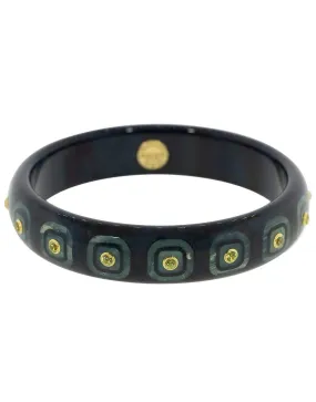 Peridot Blue Bakelite Bangle