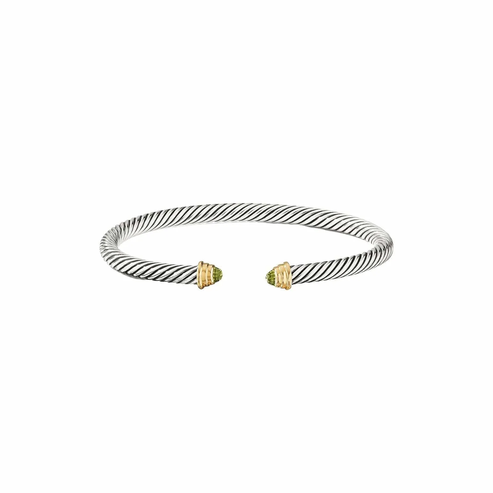 Peridot Cable Kids Cuff