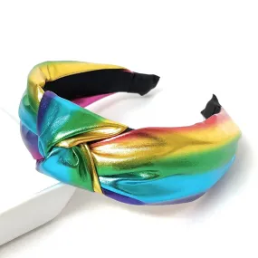 Rainbow Metallic Knotted Headband (more colors)