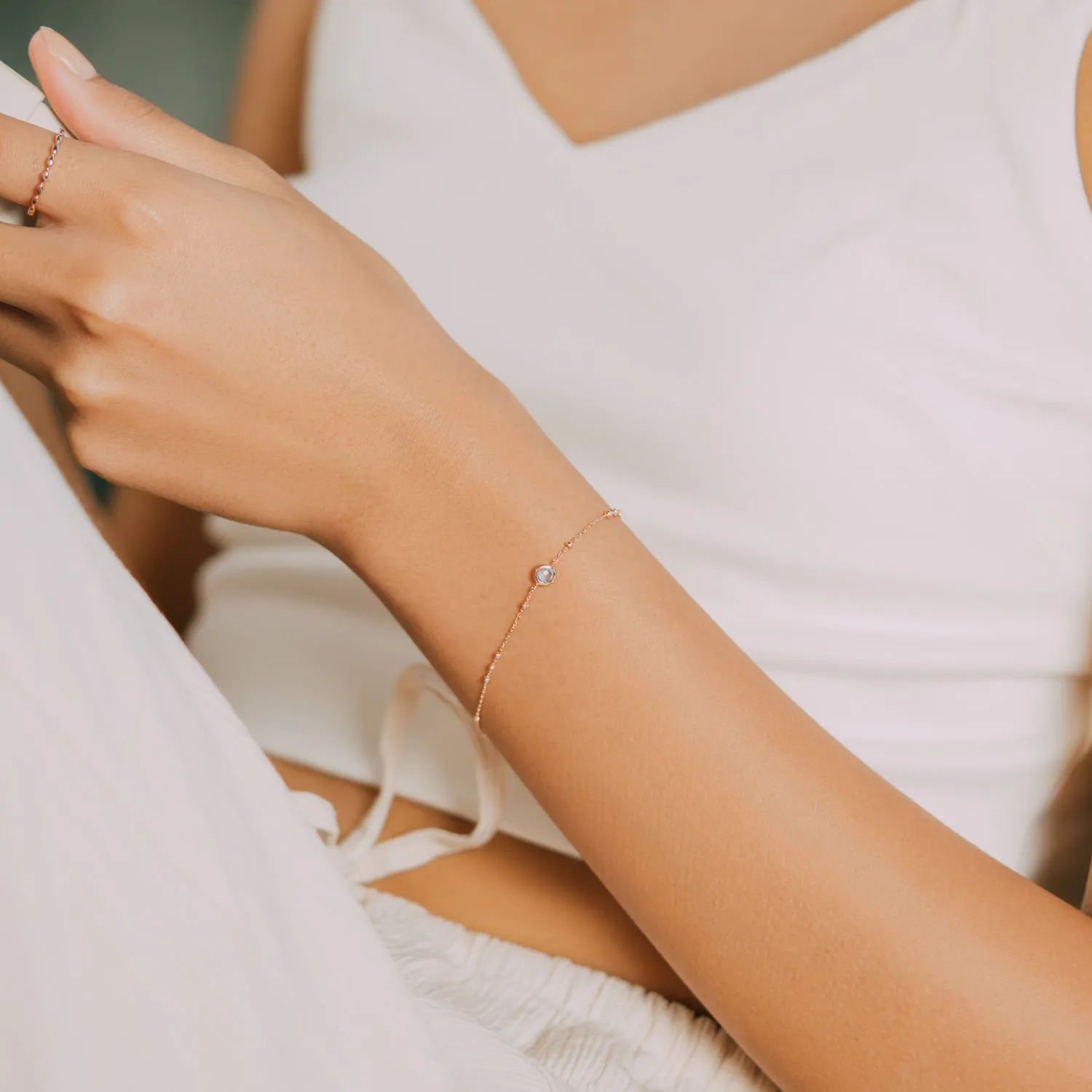 Rose Gold Birthstone Bracelet