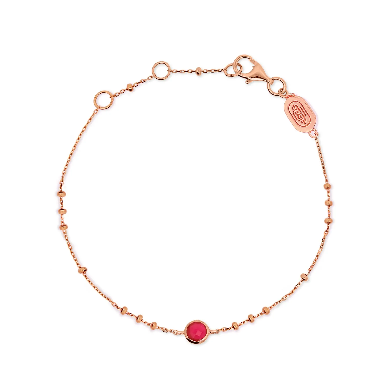 Rose Gold Birthstone Bracelet