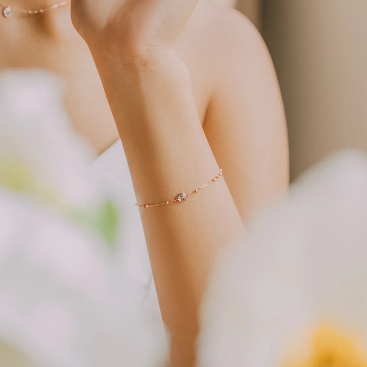 Rose Gold Birthstone Bracelet