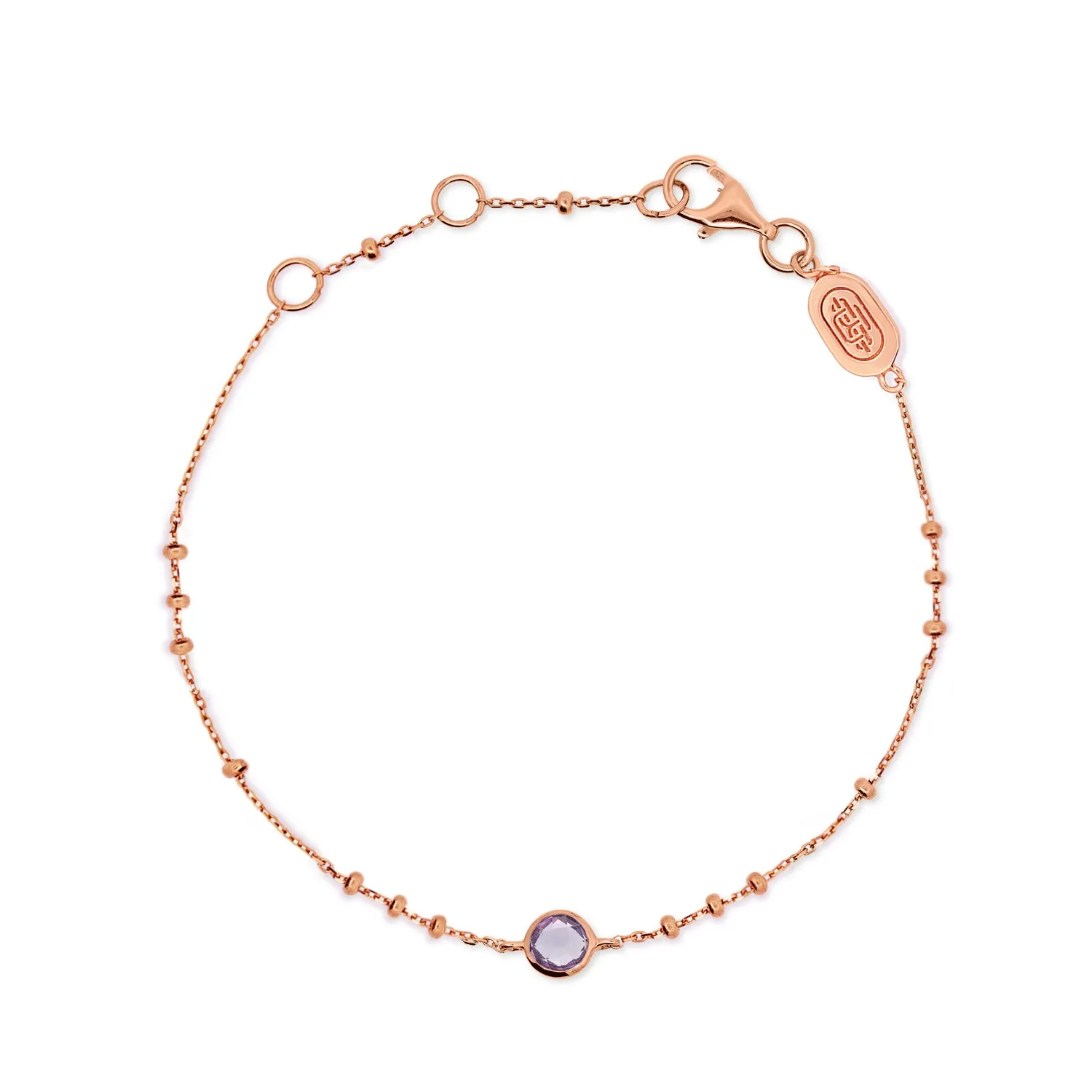 Rose Gold Birthstone Bracelet