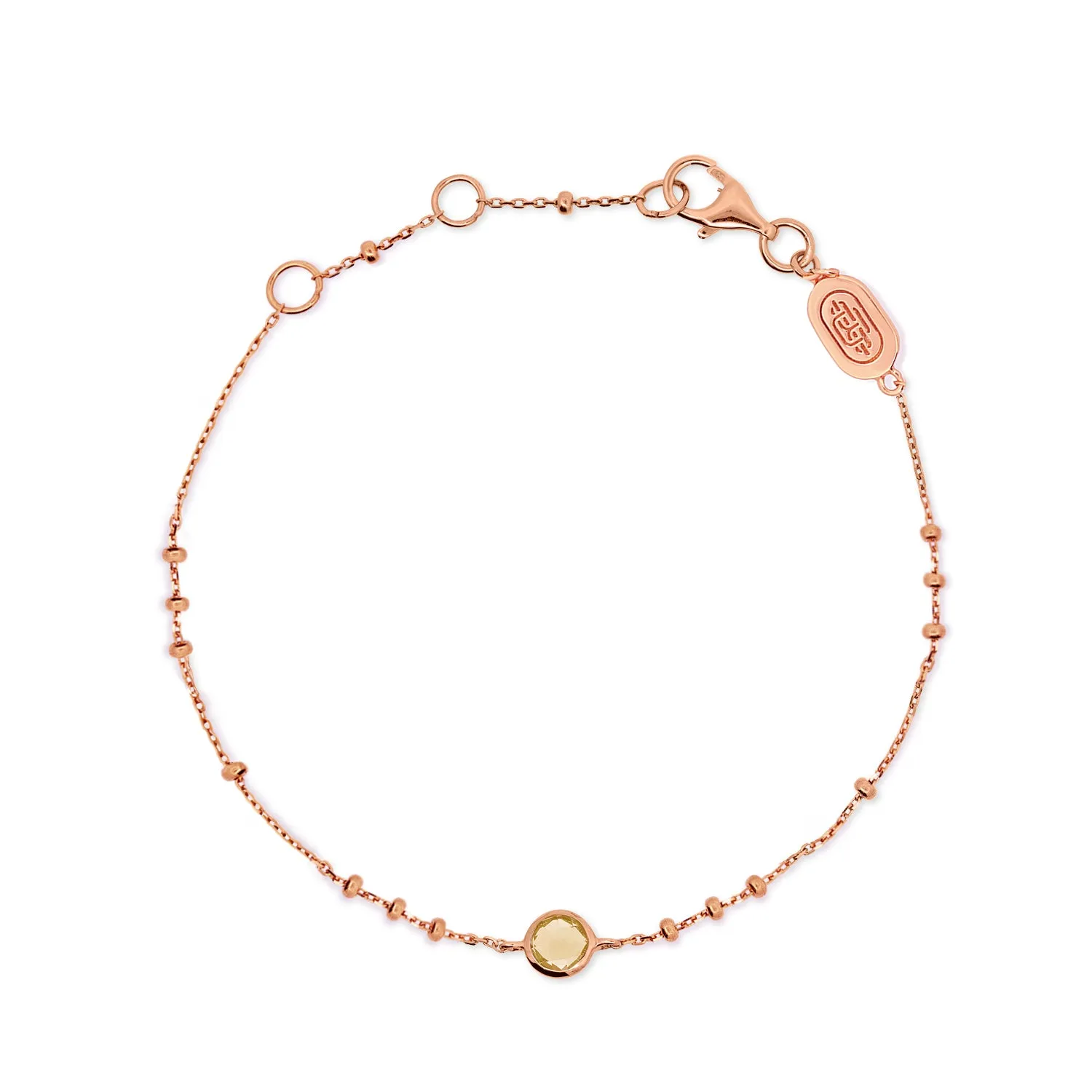 Rose Gold Birthstone Bracelet