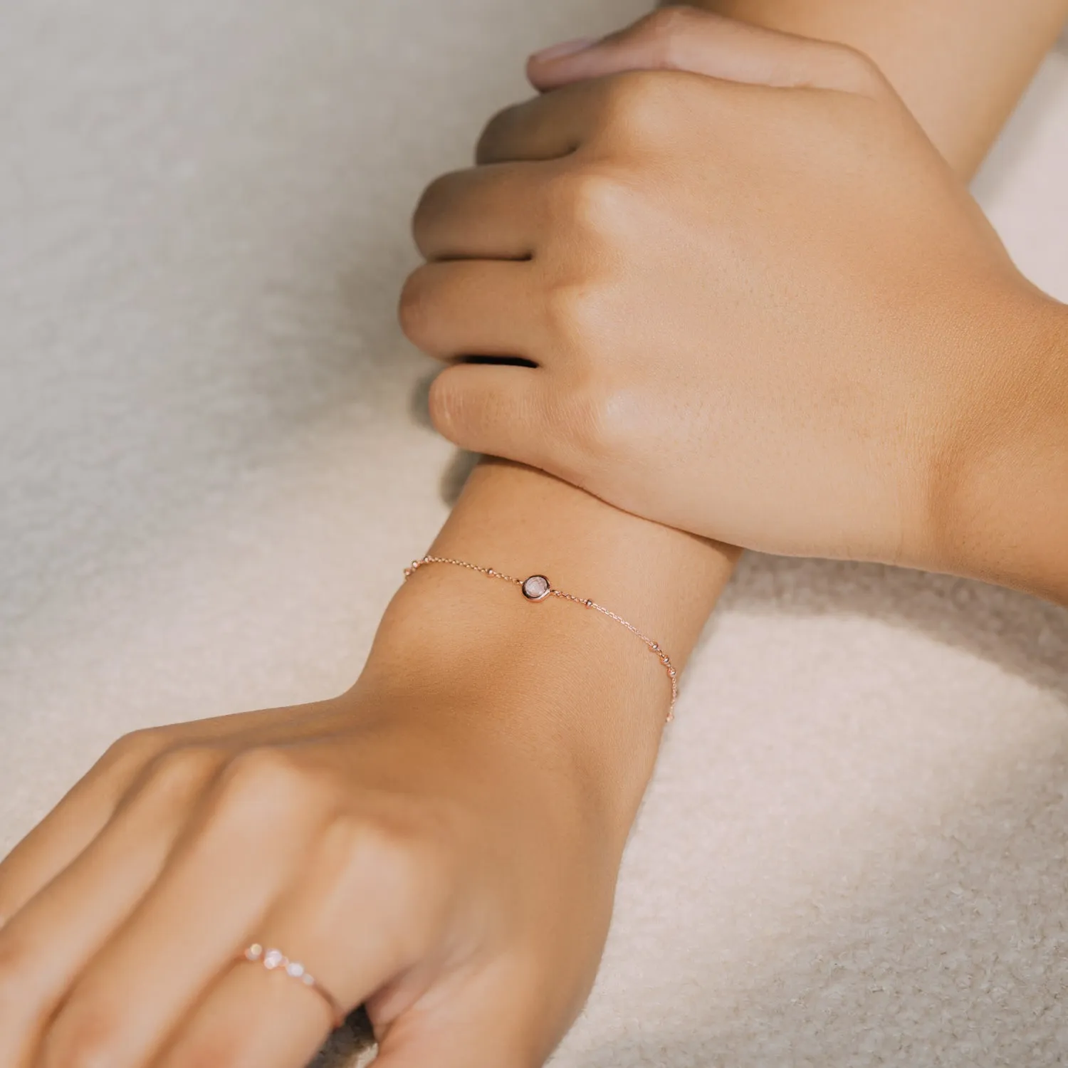 Rose Gold Birthstone Bracelet