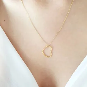 Sideways Heart Necklace