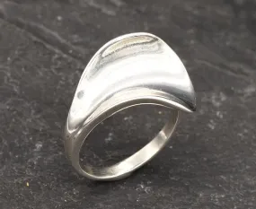 Silver Wave Ring - Silver Abstract Ring - Unique Statement Ring