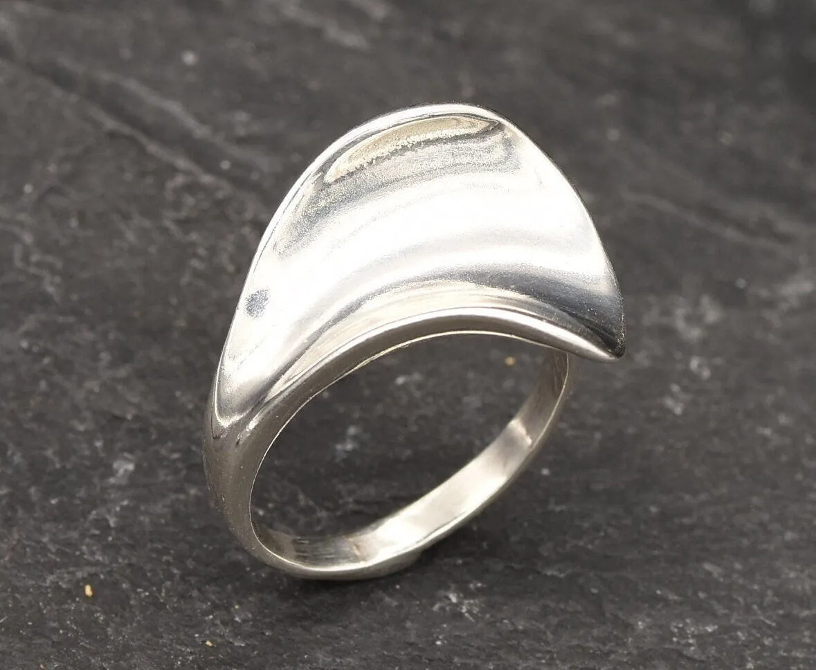 Silver Wave Ring - Silver Abstract Ring - Unique Statement Ring