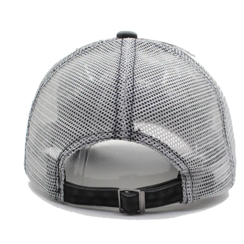 Summer Baseball Cap Mesh Men Cap Gorras 5 Panel Hombre Hats Hip Hop Male Adjustable Casquette Hats For Men Women Dad Caps