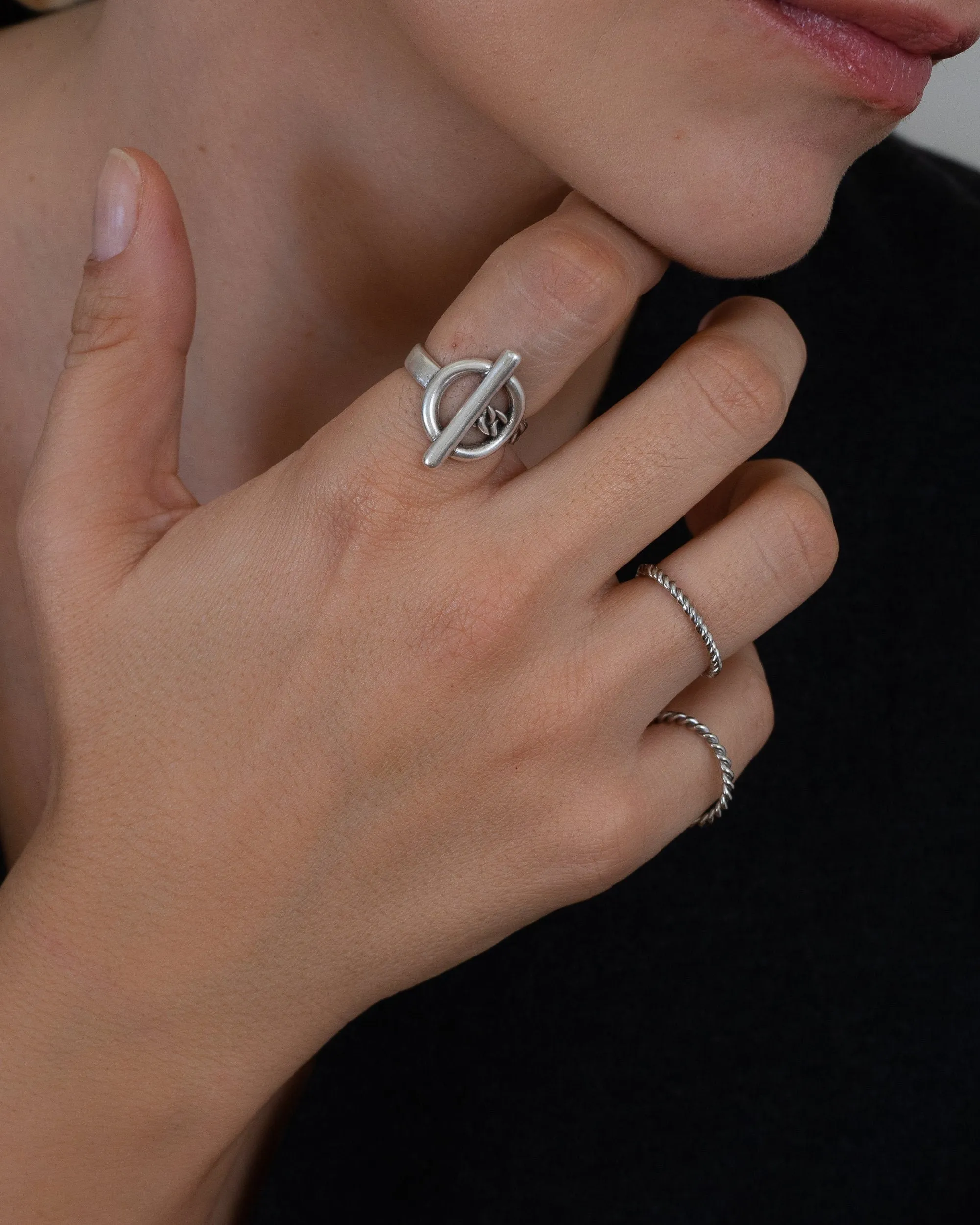 Twisted Rope Ring - Stainless Steel Braided Boho Modern Design