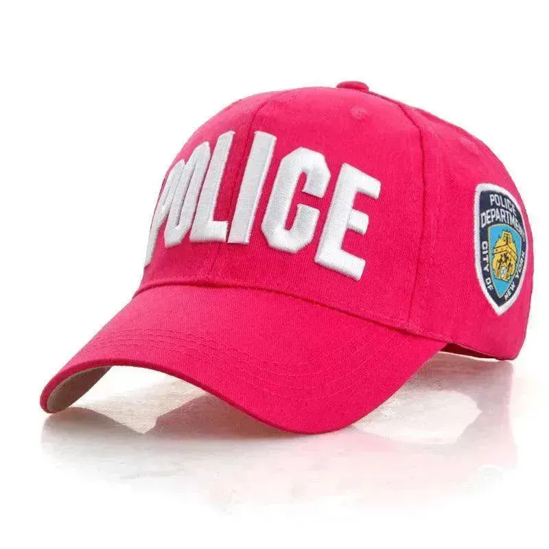 Unisex Spring And Summer Adjustable Letters Police Cap