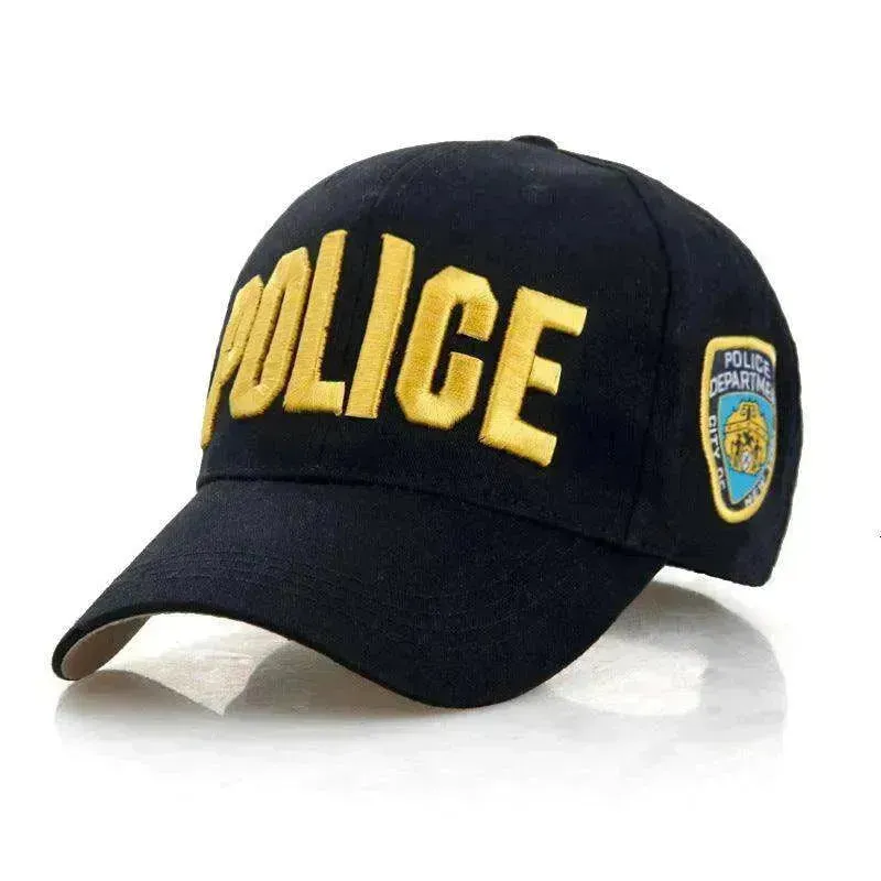 Unisex Spring And Summer Adjustable Letters Police Cap