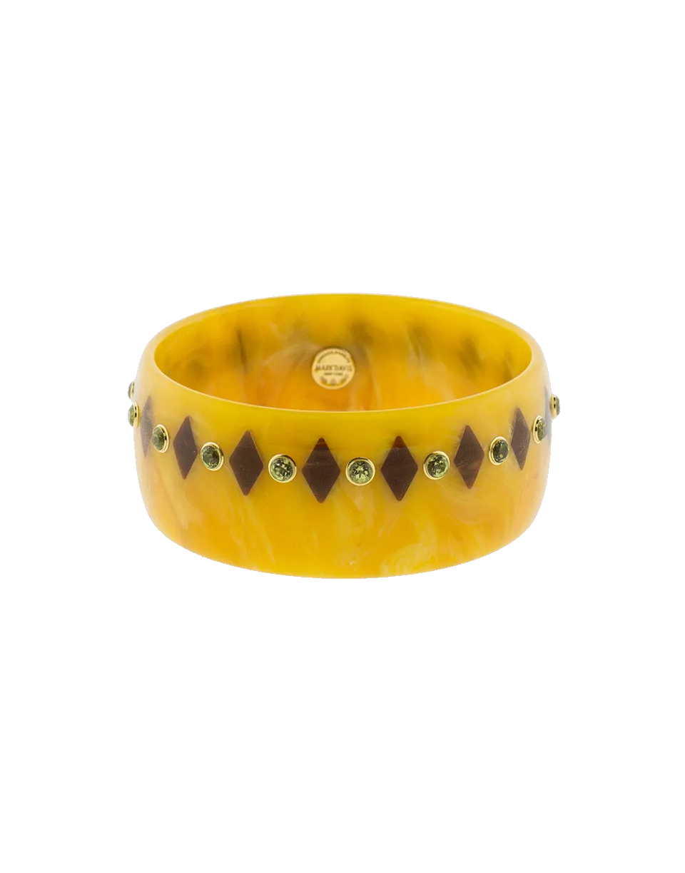 Yellow And Brown Bakelite Bangle