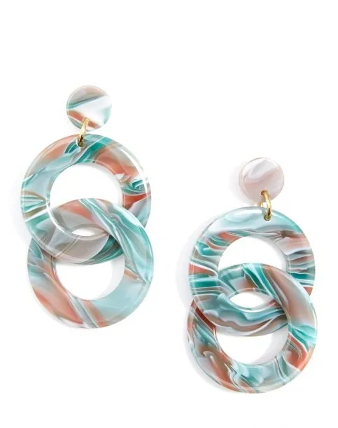 Zenzii Tortoise Chain Drop Earrings