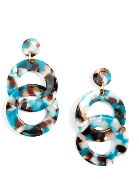 Zenzii Tortoise Chain Drop Earrings